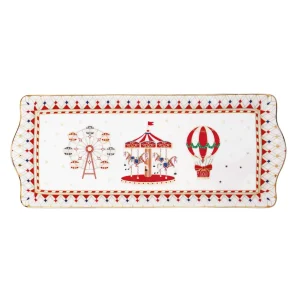Piatto da portata 35x15 cm in porcellana Christmas Wonderland | Easy Life