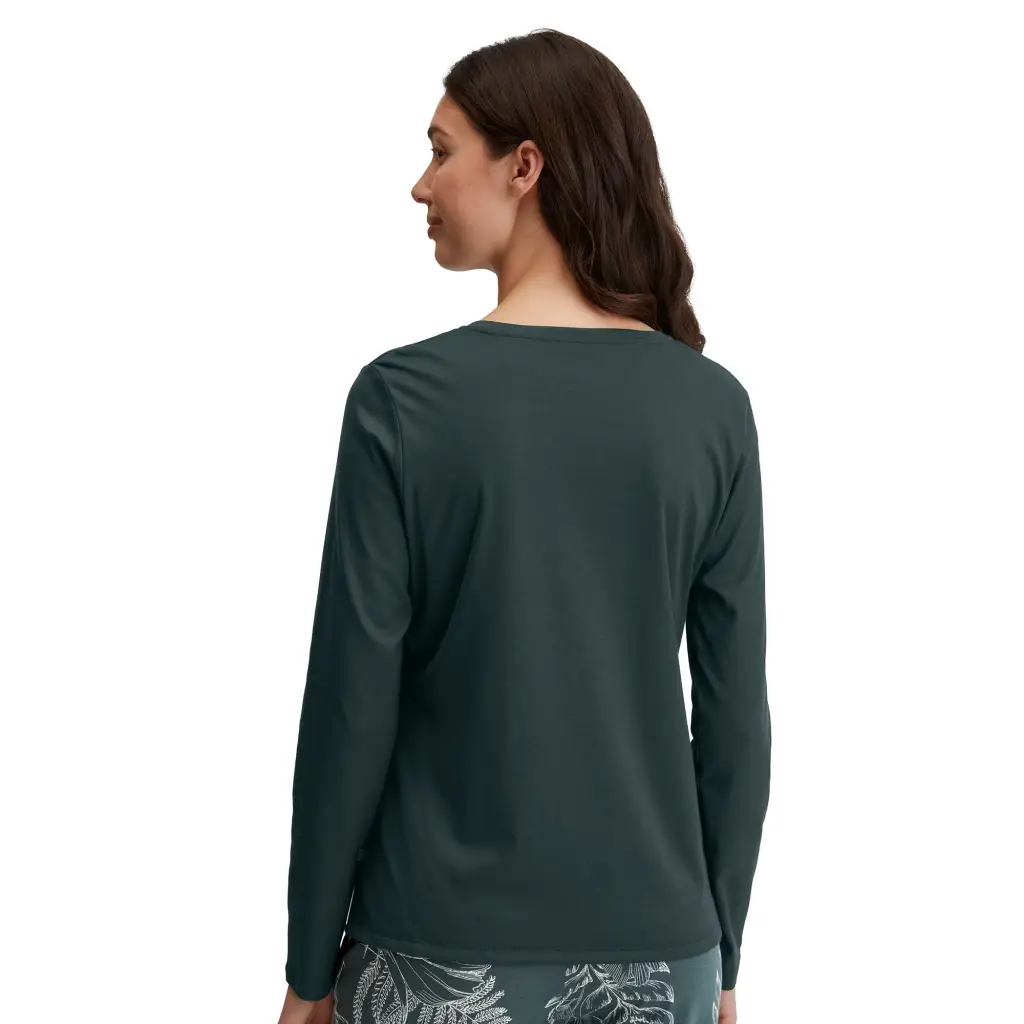 Pigiama donna a paricollo a manica lunga in cotone e Tencel Modal Botanic Seduction | Calida - immagine 4