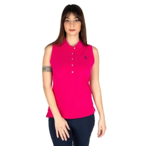 Polo smanicata donna in cotone piquè Prim | U.S. Polo Assn.