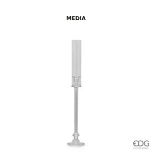 Portacandela cilindrico Crystal con frangivento di varie misure | EDG - Enzo De Gasperi