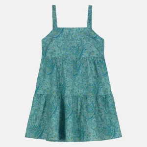 Prendisole Balze Corto Liberty Cashmere Verde Acqua