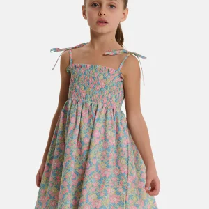 Prendisole Bambina Liberty Betsy Verde Rosa