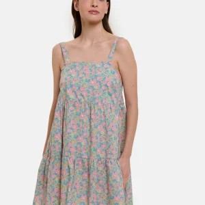 Prendisole Donna Balze Corto Liberty Betsy Verde Rosa