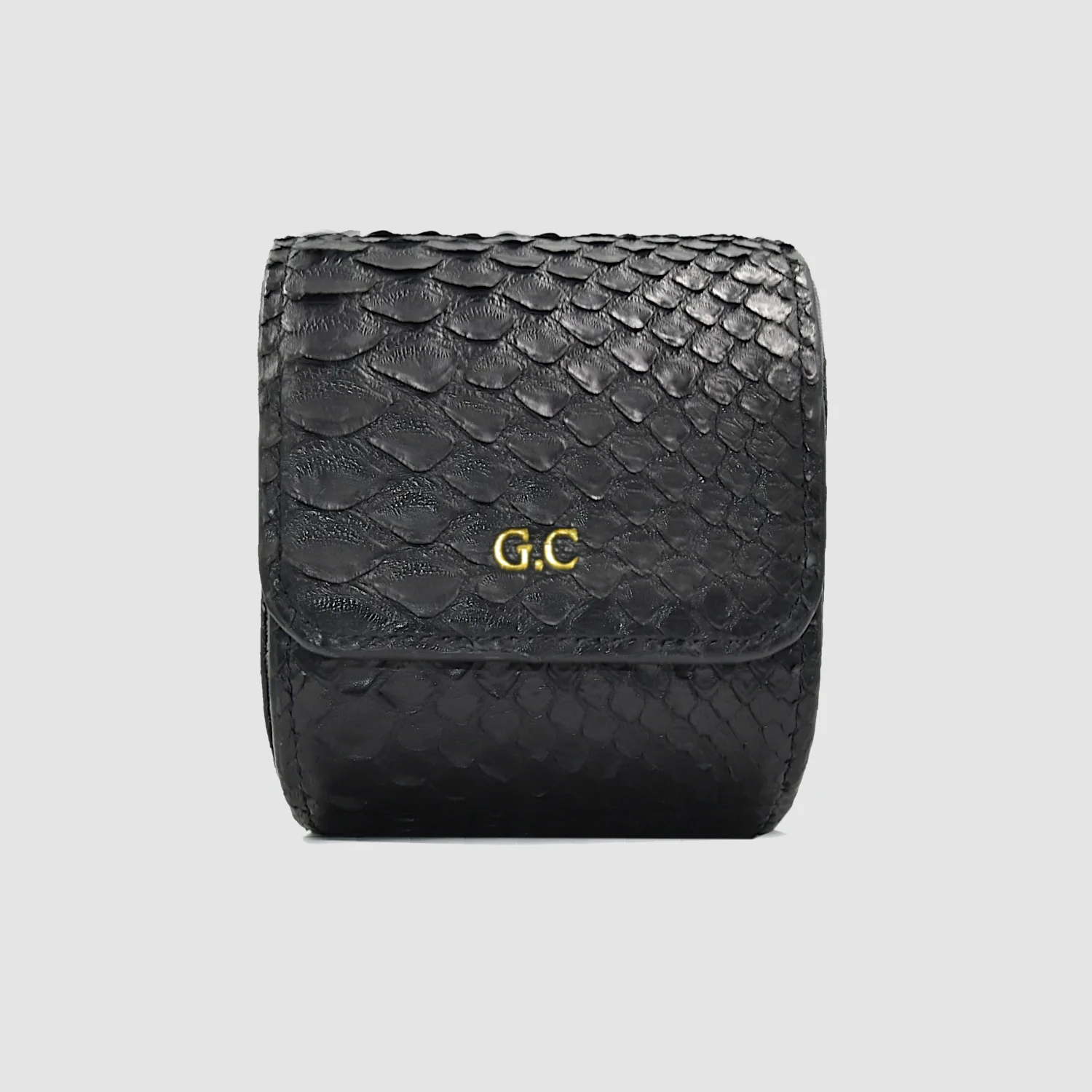 Portaorologio Watch Roll in Pelle di Pitone Personalizzato Made in Italy 1 slot - immagine 3