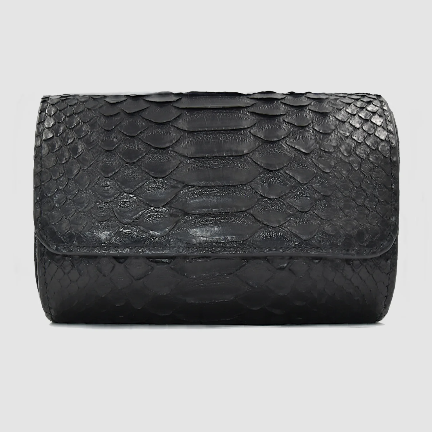 Portaorologio Watch Roll in Pelle di Pitone Personalizzato 2 slots per 2 orologi - immagine 6