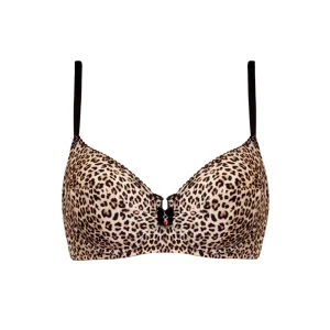 Reggiseno donna modello francese con ferretto senza imbottitura in fantasia animalier Instinct | Verdissima