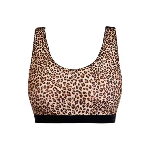 Reggiseno top brassiere in microfibra in fantasia animalier Instinct | Verdissima