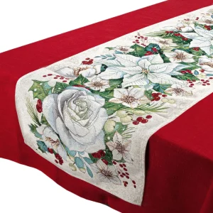 Runneri in gobelin in varie dimensioni Rosa Bianca | Il Maggiolino