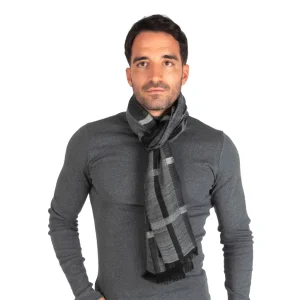 Sciarpa in misto lana in fantasia Maxi Quadro | Zita del Forte