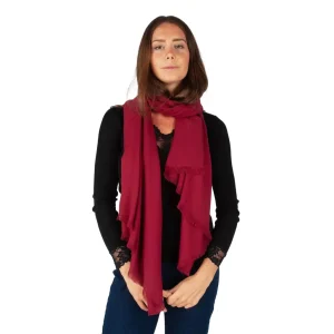 Sciarpa in viscosa a tinta unita Pashmina | Zita del Forte