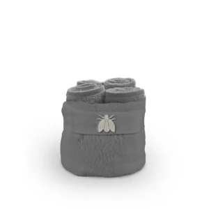 Set 4 lavette in spugna di cotone con cestino portalavette Fly