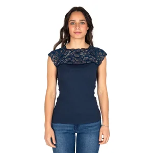 Sottogiacca a spalla larga con pizzo in macramè e