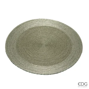 Sottopiatto rotondo con perline diametro 36 cm | EDG - Enzo De Gasperi