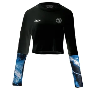 SSC Napoli T-Shirt Crop Marechiaro Nera