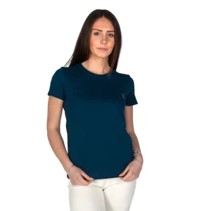 T-shirt donna a mezza manica paricollo in cotone biologico | Grabs