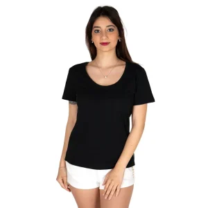 T-shirt donna mezza manica in cotone biologico fiammato | Grabs