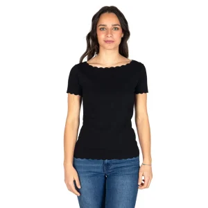 T-shirt sottogiacca donna a mezza manica con bordo