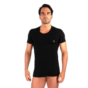 T-shirt uomo a mezza manica paricollo in cotone elasticizzato | U.S. Polo Assn.
