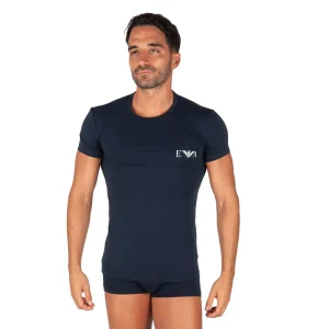 T-SHIRT UOMO A PARICOLLO A MEZZA MANICA IN COTONE ELASTICIZZATO | EMPORIO ARMANI