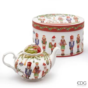 Teiera bombata in porcellana Soldatino in confezione regalo | EDG