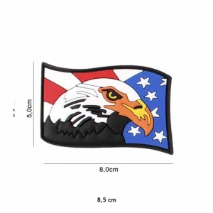 Patch Bandiere Americana con Aquila PVC