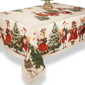 Tovaglia in fantasia Christmas in puro cotone | Tag House