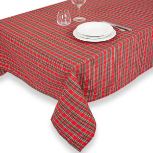 Tovaglia in fantasia tartan in cotone con lurex | ZIta del Forte