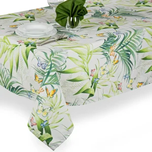 Tovaglia in tessuto antimacchia in fantasia Aurora | Zita del Forte