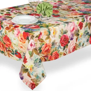 Tovaglia in tessuto antimacchia in fantasia Carlotta | Zita del Forte