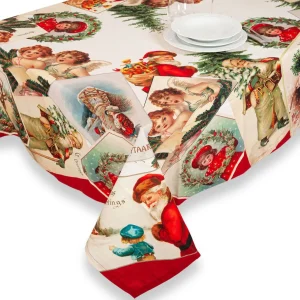 Tovaglia natalizia in cotone della linea Artissima Cartoline | Tag House