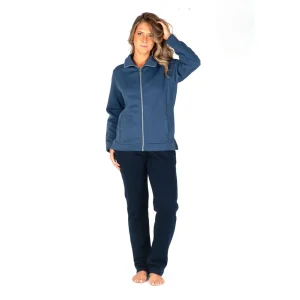 TUTA DONNA CON ZIP SENZA CAPPUCCIO IN TINTA UNITA IN COTONE FELPATO | FRATELLI CAMPAGNOLO