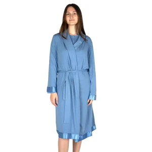 VESTAGLIA DONNA SCIALLATA CON CINTURA A MANICA LUN