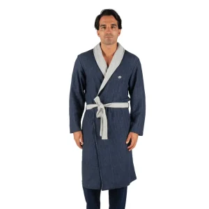 Vestaglia sciallata uomo con cintura in caldo cotone Punto Milano | Mariotti Lab